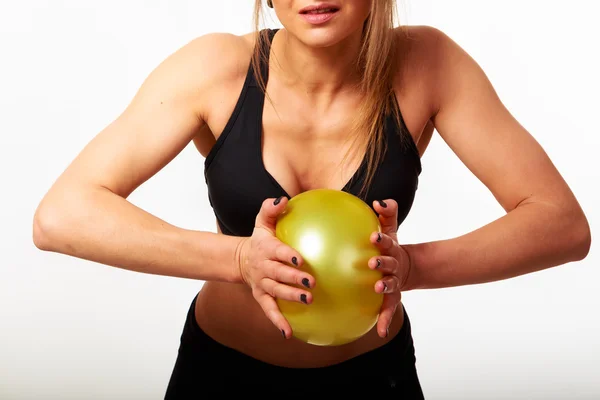 Schön trainierter weiblicher Körper. weibliche Fitness — Stockfoto