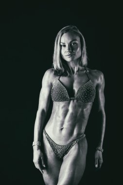 Fitness bikini atlet. Spor kız.