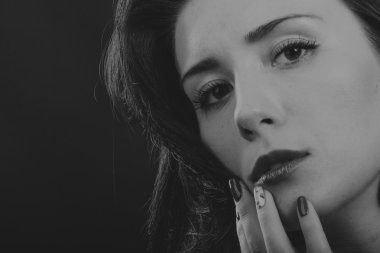 Güzel bir rakam ile güzel esmer