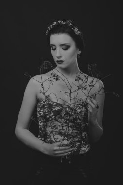 Güzel bir rakam ile güzel esmer