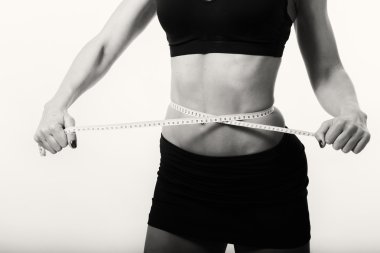 Beyaz cinsel spor kız. Mükemmel fitness throu Bakımı