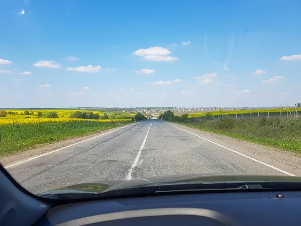 Road. View from the car — Stock Photo, Image