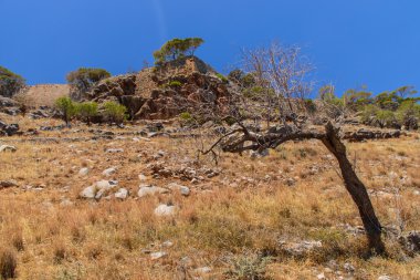 Muhteşem manzarası eşliğinde kalıntıları Spinalonga Island üzerinde