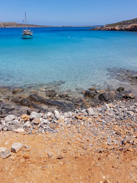 Hermoso mar de Creta. Paisaje marino, agua azul — Foto de Stock