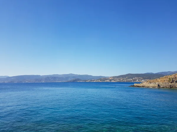 华丽的克里特海。海景，蓝色水 — 图库照片