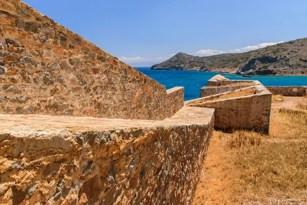 Magnifique vue sur les ruines de l'île de Spinalonga — Photo