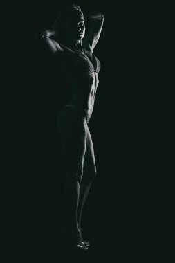 Güzel kadın, egzersiz, seksi vücut