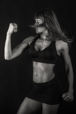Güzel kadın, egzersiz, seksi vücut