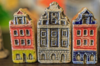 Küçük oyuncak evleri yakın çekim