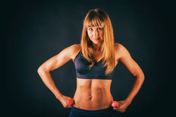 Sexig, välväxt fitness tjej — Stockfoto