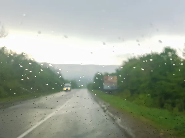 多雨天气下的路 — 图库照片