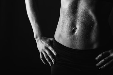 Seksi, düzgün fitness kız