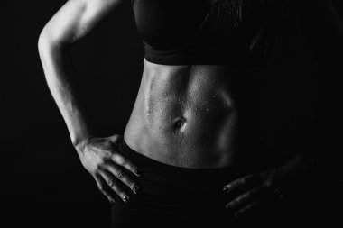Seksi, düzgün fitness kız