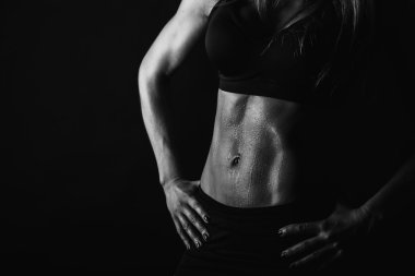 Seksi, düzgün fitness kız