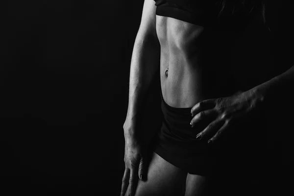 Seksi, düzgün fitness kız — Stok fotoğraf