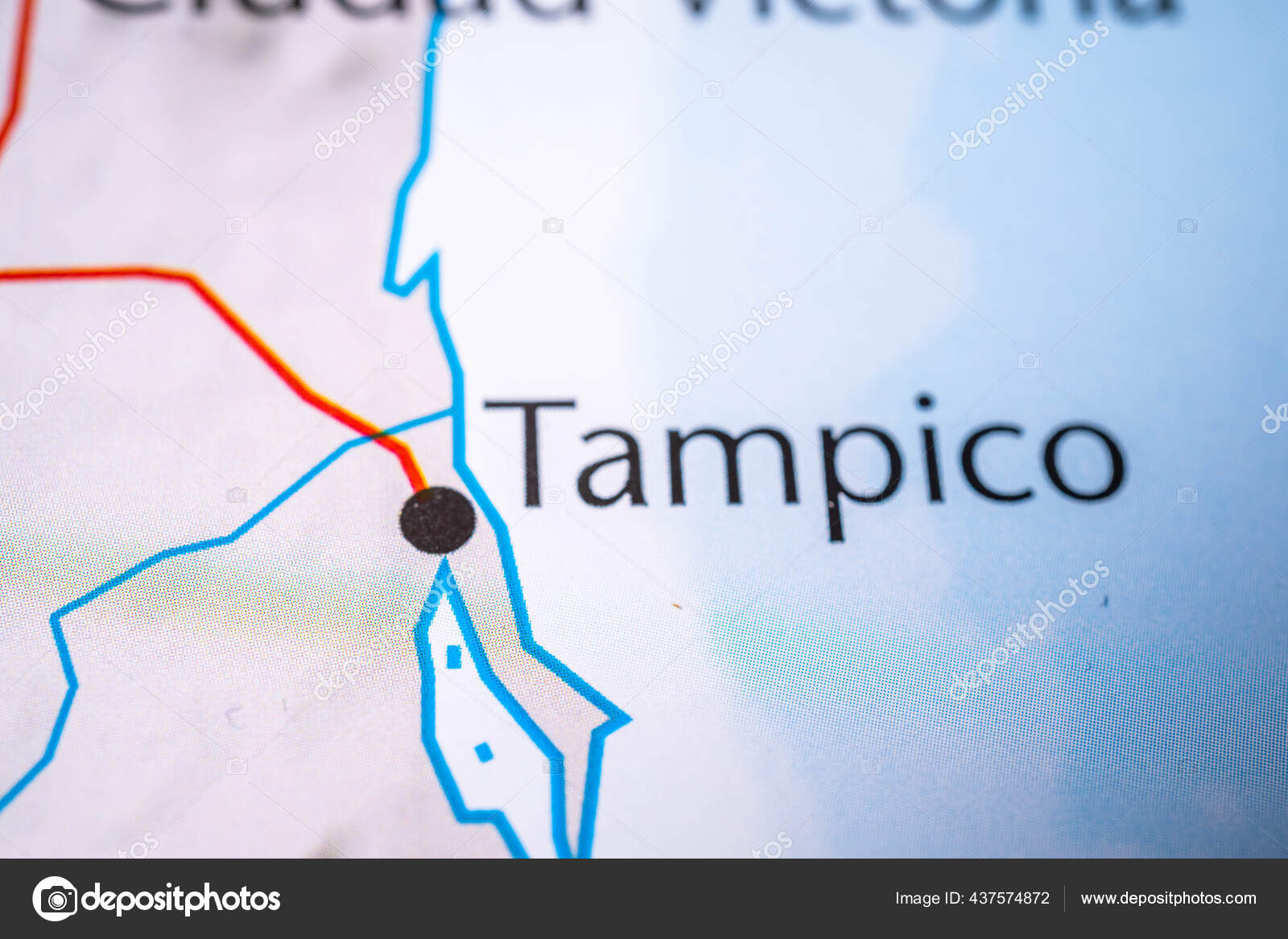 Tampico Map Mexico Stock Photo by ©aallm 437574872