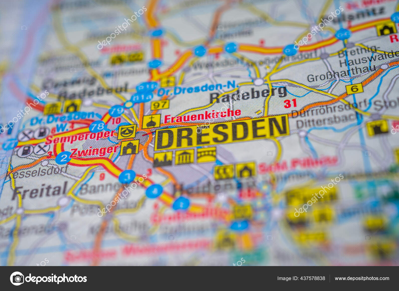 Dresden Europe Map Stock Photo by ©aallm 437578838