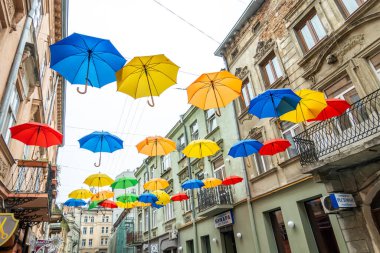Lviv 'in güzel sokakları ve evleri