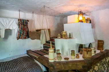 Karpatlar 'ın evlerinin iç kısımları.