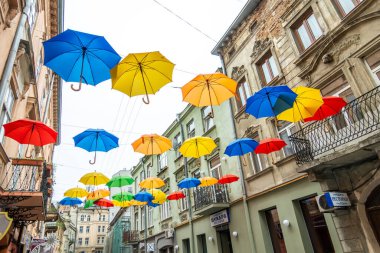 Lviv 'in güzel sokakları ve evleri