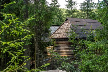 Karpatların eski halklarının evleri.