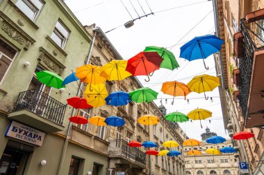 Lviv 'in güzel sokakları ve evleri