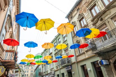 Lviv 'in güzel sokakları ve evleri