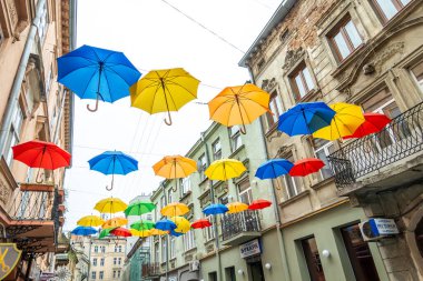 Lviv 'in güzel sokakları ve evleri