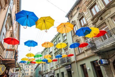 Lviv 'in güzel sokakları ve evleri