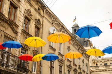 Lviv 'in güzel sokakları ve evleri