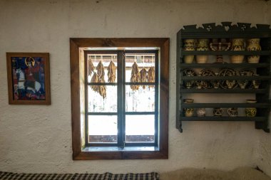 Karpatlar 'ın evlerinin iç kısımları.