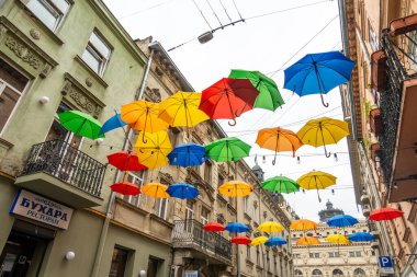 Lviv 'in güzel sokakları ve evleri
