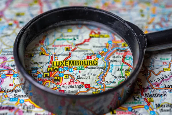 Luxemburgo Mapa Europa —  Fotos de Stock