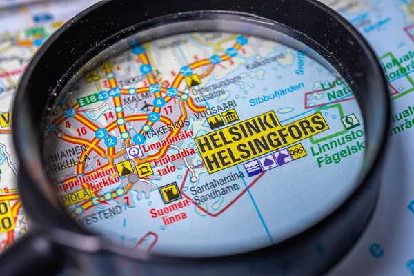 Helsinki Europe Map — Stock Photo, Image