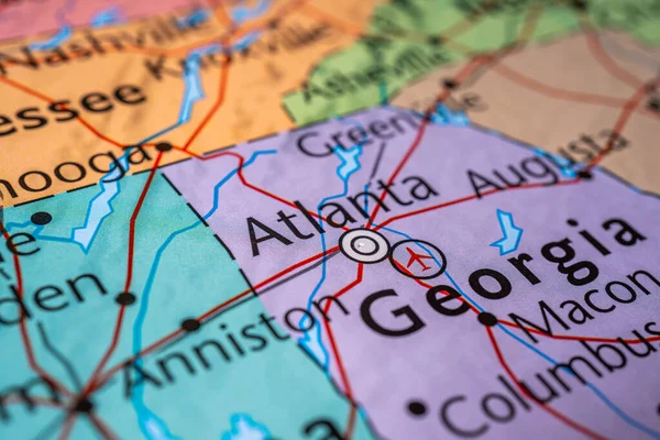 Georgia Mapa Estados Unidos — Foto de Stock