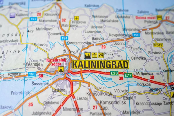 Kaliningrad Sur Carte Europe — Photo