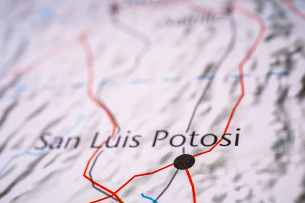 San Luis Potosi Mapa México — Fotografia de Stock