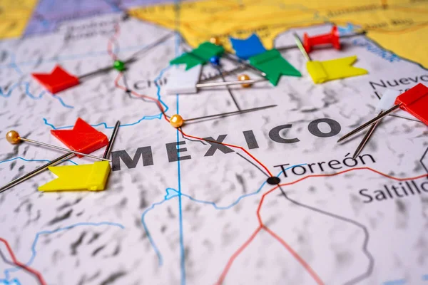 Mexique Sur Carte Amérique — Photo