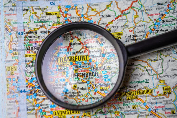 Francfort Sur Carte Europe — Photo