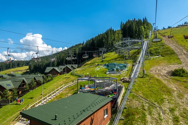 Skidort Sommar Natur Bakgrund — Stockfoto