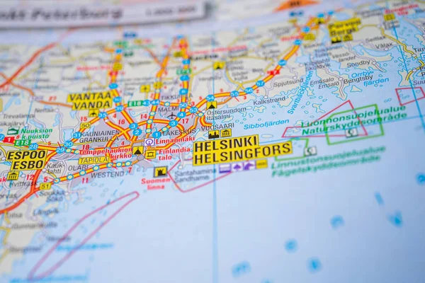 Helsinki Europe Map — Stock Photo, Image