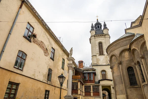 Schöne Straßen Und Häuser Von Lviv — Stockfoto