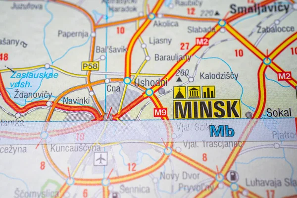 Minsk on the Europe map