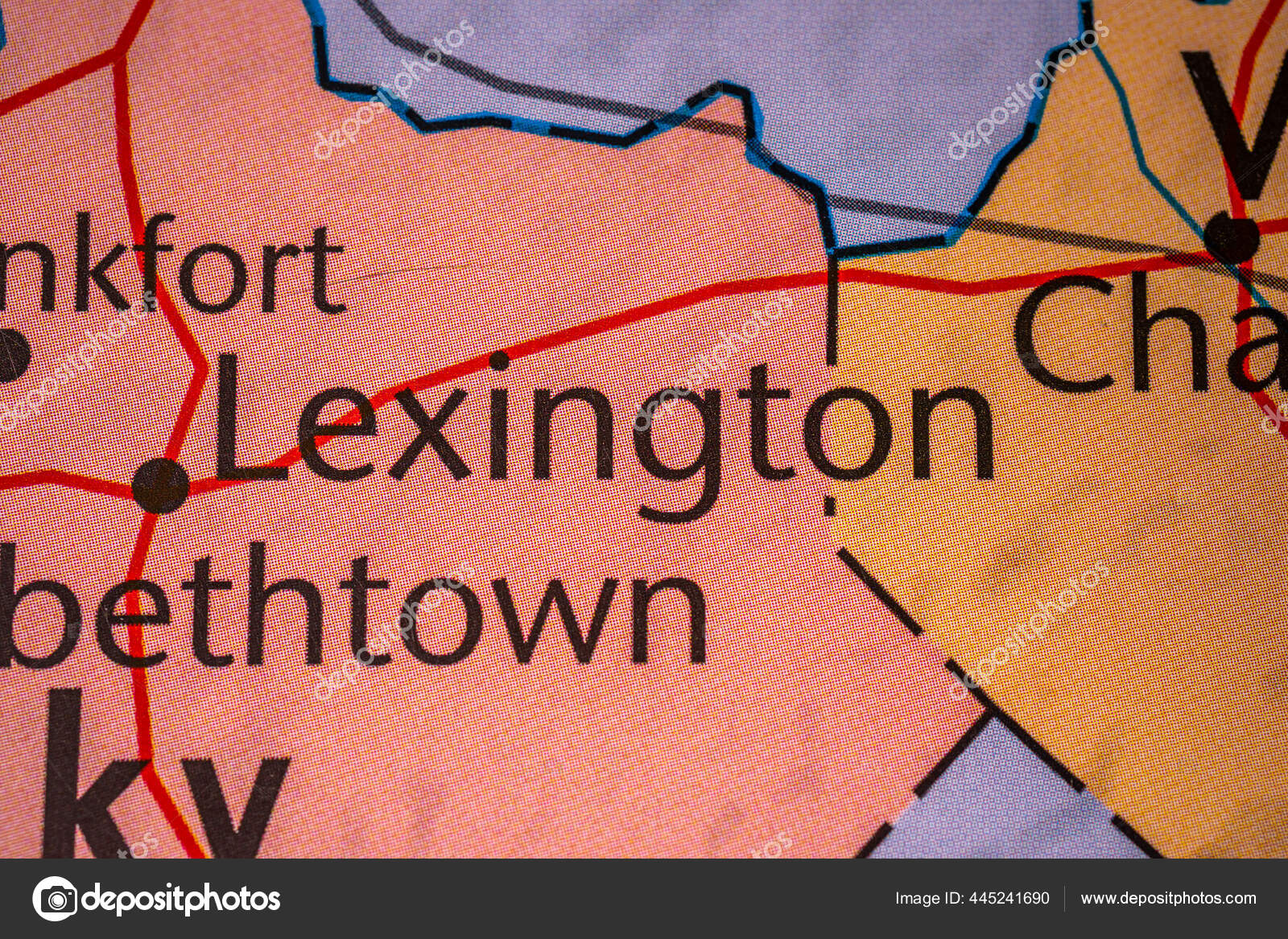 Lexington Usa Map Stock Photo by ©aallm 445241690