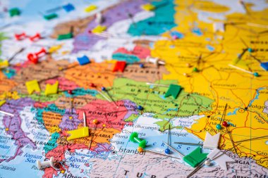 Avrupa 'nın yüksek detaylı siyasi haritası