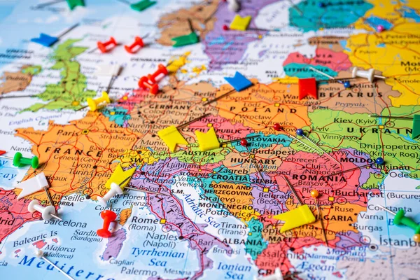 Hög Detaljerad Politisk Karta Över Europa — Stockfoto