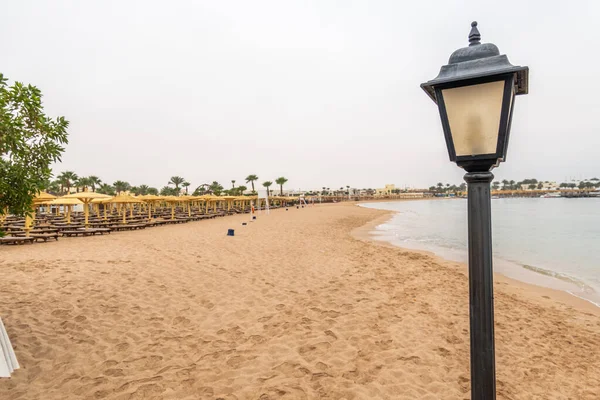 Schöner Strand Einem Badeort — Stockfoto