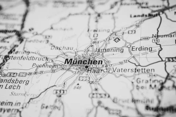 Munchen Mapa Europa — Fotografia de Stock