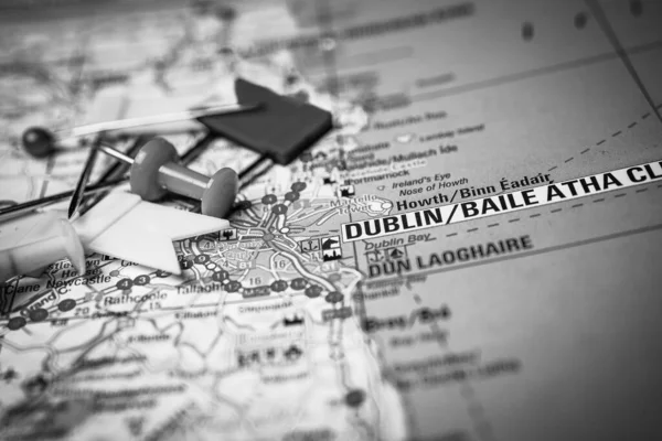 Dublin Mapa Europa — Fotografia de Stock