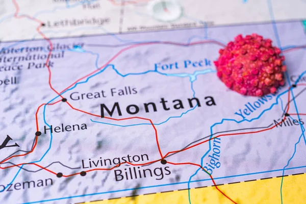 Montana Coronavirus Térkép Háttér — Stock Fotó